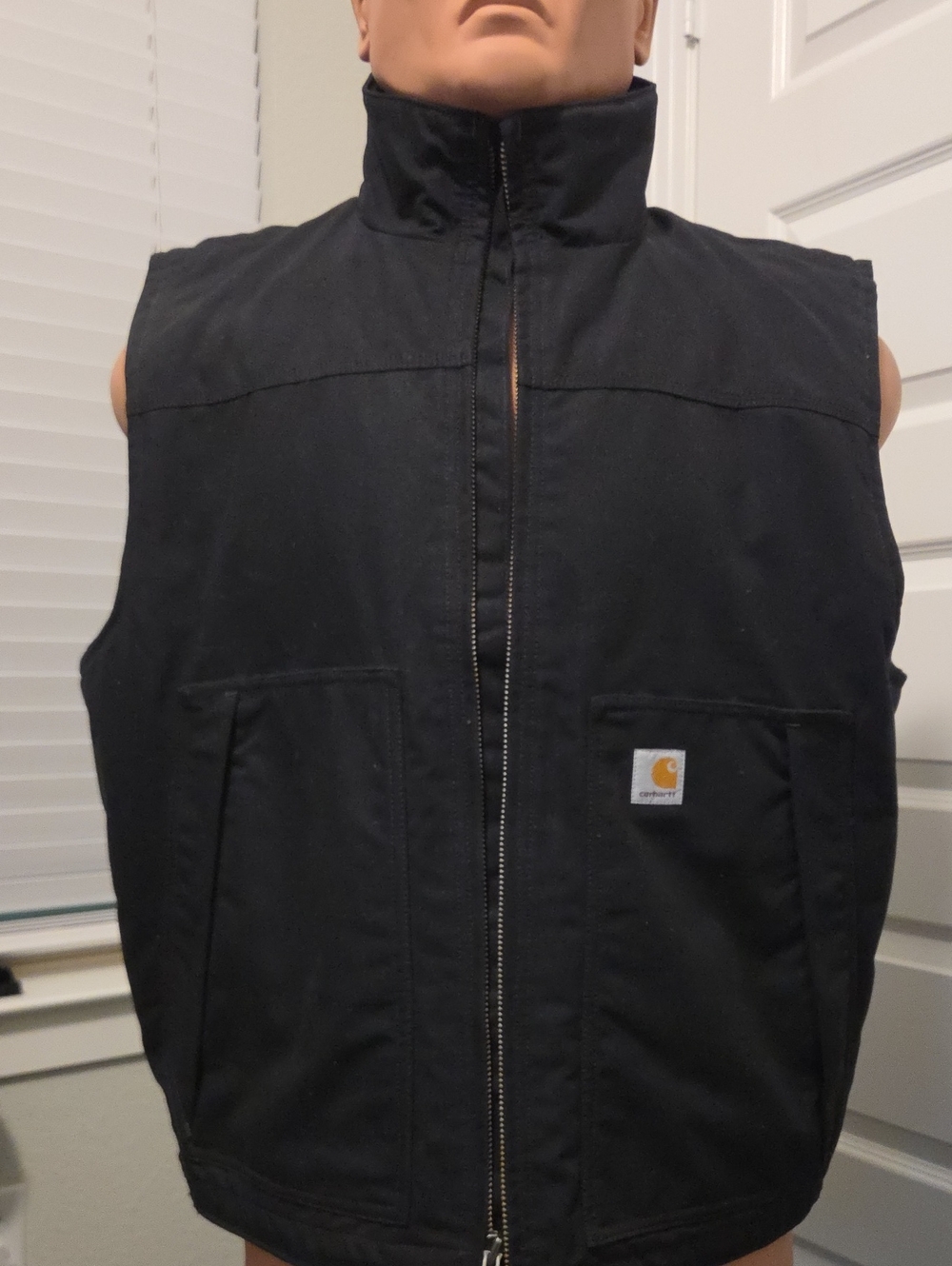 Carhartt Mens 2XL Black Duck Active Jac Thinsulate Lined Zippered Vest Outdoor